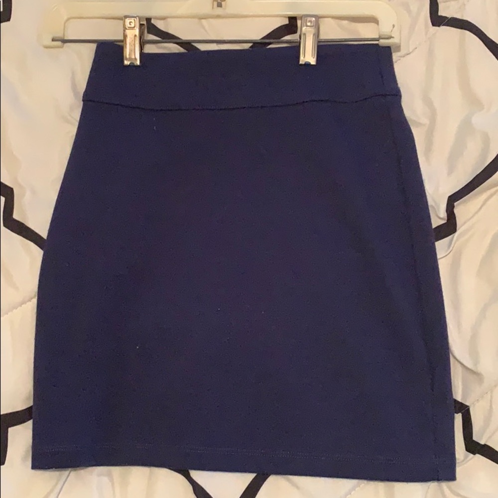 Navy Body Con Mini Skirt